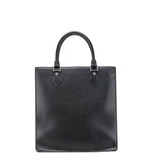 Louis Vuitton Epi Sac Plat Handbag Noir Black Leather